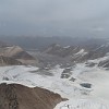 I'm not sure but possibly I photographed here from helicopter the joint of the Northern and Southern Engilchek Glaciers. In this case the lake should be the famous 'Disappearing Lake': Lake Merzbacher. But this lake seems to be much smaller than I would expect, may be because of the early summer.